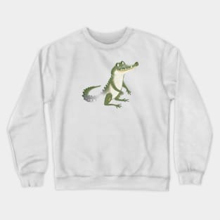 Cute Alligator Drawing Crewneck Sweatshirt